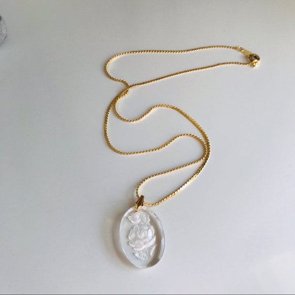 Vintage Laguna Crystal Etched Rose Set - Picture 7 of 13